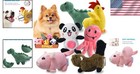 Squeaky Plush Dog Toy 6 Pack For Puppy  Small Stuffed Puppy Chew Dog Toys Bulk W