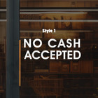 No Cash Accepted Vinyl Decal No Cash Accepte Sticker Business Sign Decals