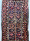 Antique Fabulous Hand Knotted Oriental Balouuch Distressed Low Pile Wool Rug