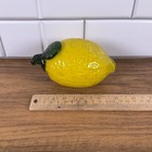 Vintage Lemon Art Glass Hand Blown Fruit Vegetable 5    Long Murano Style Mcm