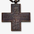 Italy Kingdom Croce Al Merito Di Guerra Bronze War Merit Cross C 1918 Medal
