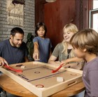 Nok Hockey Game Large Wooden Board Champion Indoor Outdoor Family Carrom Games
