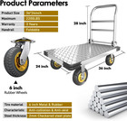 Platform Truck Heavy Duty Push Cart Dolly With 2000 Lbs Capacity Foldable Movin