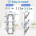 2 Pack Pot Lid Organizer For Cabinet  2 In 1 Wall Mount   Adhesive Pot Lid Holde