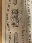  1873 Alexandria Passenger Railway Stock Certificate Virginia Railroad Ephemera 