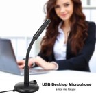 Computer Mini Condenser Microphone Usb Stand Recording Mic For Pc Desktop Laptop