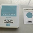Stampin Up Ink Pad Balmy Blue Current Case Design As Is Flaw Case Yellow