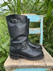 Vintage 1974 Sears Roebucks Leather Engineer Boots Made In Usa Men 8e Black A   