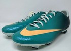 Nike Women   s Mercurial Veloce Soccer Cleats 2013 Teal orange 553562-333 12 New