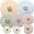 8 Silicone Lids For Boxed Bowls  6 Sizes Included  Reusable Heat Resistant Lids