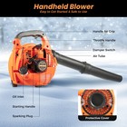 25 4cc 2-stroke Gas Powered Handheld Leaf Blower For Efficient Debris Cleanup