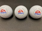Lot Of 3 Nike Ea Sports Golf Balls White Dimple Electronic Arts Promotional Rare