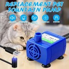 Pet Water Fountain Pump Usb Rechargeable With Led Light Cat Dog Drinking Pump