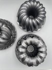 Lot Of 3 Bundt Cake Pans 6  Cast Aluminum  fleur De Lis   Kugelhopf   Bavaria 