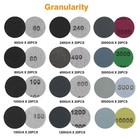 250pcs 1 Inch Sanding Discs 60-10000 Grit For Drill Wet Dry Hook Loop Sandpaper