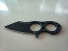 Brous Blades Silent Soldier Ranger V1 Fixed Blade Neck Knife D2 Black Steel Edc