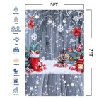 5x7ft Christmas Wood Wall Floor Backdrop Winter Snowflake Photography Backgro   