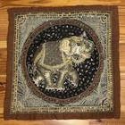 Vintage Kalaga Thai Burmese Elephant Embroidered Tapestry Beaded Appliqu  