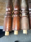 Lot Of 8 C1890 Pine Turned Staircase Spindle Balusters Old Varnish 26  30   31   