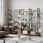 Bookcases And Bookshelves Triple Wide 5 Tiers Industrial Bookshelf  Large Etager