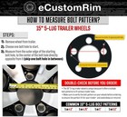 2-pack Aluminum Trailer Wheels 15x6 15  Rim Black And Machined 5 Lug T07