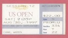 1997 Wta Jennifer Capriati Signed Autograph Us Open Tennis Ticket Stub Used