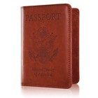 Rfid Blocking Leather Passport Holder Case Cover Wallet For Securely Travel Trip