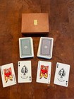 Vintage Kem Double Deck Playing Cards Green And Brown In Original Box Made In Us