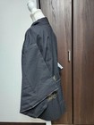 Gold Thread Embroidery On Black Kimono Fabric  Elegant  Used