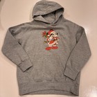 Disney Distressed Santa Micky Mouse Hoodie Youth Medium