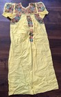 Mexican Peasant Maxi Handmade Embroidered Traditional 1970   s Dress
