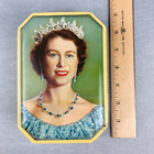 Souvenir Queen Elizabeth Ii Vtg 1953 Coronation Toffee Candy Tin Box Hinged Dome