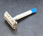 Vintage Gillette B 4 1956 Blue Flare Tip Aluminum Handle Safety Razor  67