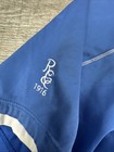 Nike Golf Tour Performance Men s Large Blue Polo Shirt White Piping Dri-fit