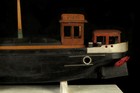 Vintage Wooden Boat Model  Paris Barge C 1930   Folk Art