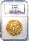 1883-cc Liberty Gold Double Eagle  20 Carson City Coin - Ngc Au Detail  ncs 