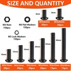 600pcs M3 Screws m3 Screw X 6 8 10 12 16 20 25 30mm  Button Head 