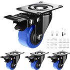 2 Inch Swivel Caster Wheels  Heavy Duty Casters Set Of 4 With Brake  Industri   
