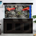 Black Stone Aquarium Background 120x60cm Natural Rocky Tank Decor With Tape