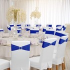 30 Pack Blue Spandex Chair Cover Sashes Bows Premium Stretch Chair Cover Band