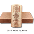 Box Of 10     1 Lb  999 Fine Copper Bullion Round Bars  10 Lbs Total      Elemental