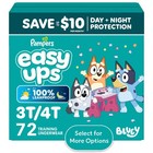 Pampers Easy Ups  Bluey  Potty Training Pants  Size 3t-4t  72 Count  Disposable
