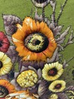 Vtg 1970s Trapunto Padded Fabric Wall Art Framed 3d Floral Barkcloth Mcm 18x28
