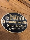 Vintage Novo Hot And Miss Engine Brass Engine Tag 1 1 2 Hp Novo Lansing Mi 
