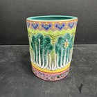 4 7  Nice Chinese Collectable Art Famille Rose Porcelain Cabbage Brush Pot