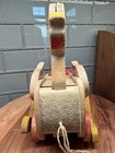Vintage Fisher Price Cackling Hen Pull Toy 1958 Wood Classic  719 Usa