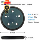 2 Pack 5 Inch 5 Hole Replacement Sander Pad For Porter Cable 333 5 Inches