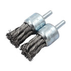 3 Packs 1 Inch Twist Wire Knot Cup Brush With 1 4 Inch Round Shank For Drill  No