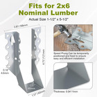 25 Pcs 2x6 Joist Hangers For Wood  20 Gauge Galvanized Face Mount Joist Hanger 