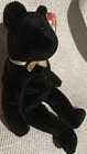 Ty Beanie Babies    the End    Bear 1999 Plush With Errors Black Bear Stuffed Animal